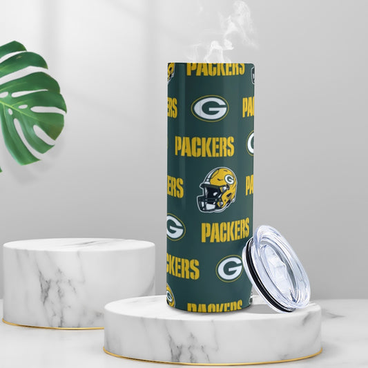 Green Bay Football Game Day Tumbler with twinkle surface  20oz