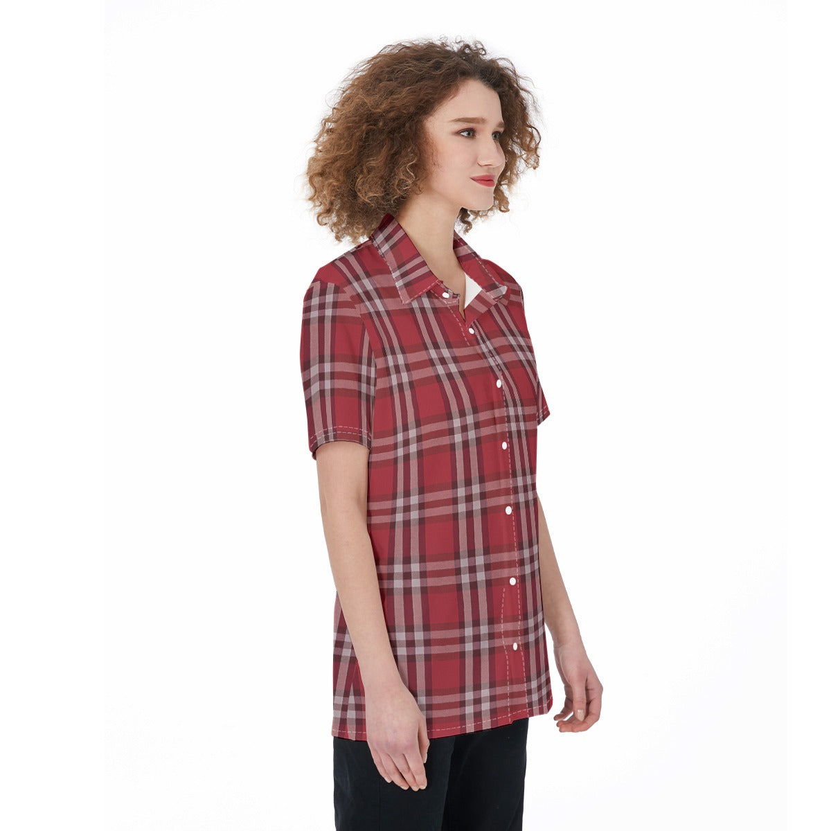 Oklahoma Tartan Plaid Sooners Women's Shirt