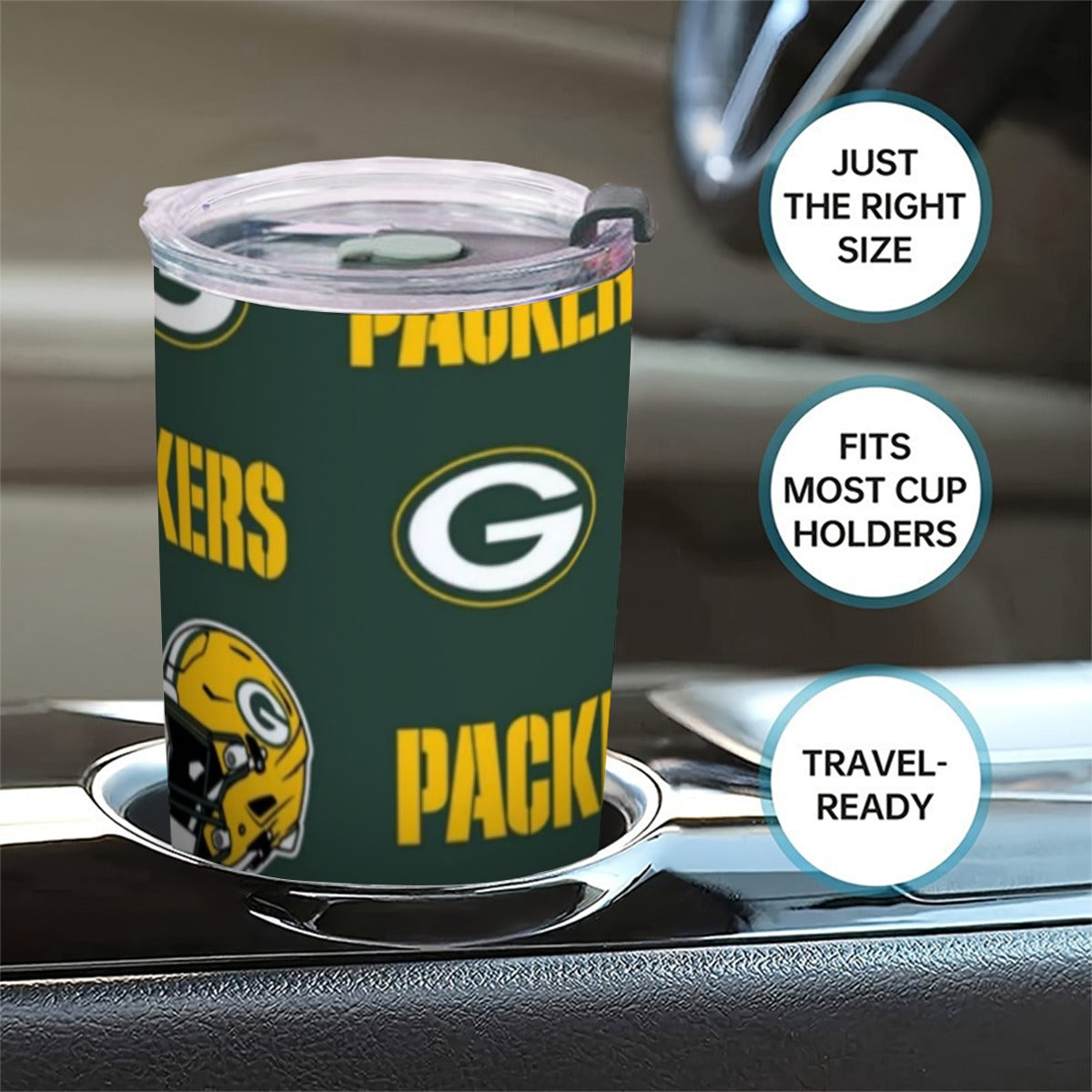 Green Bay Football Game Day Custom 20OZ Tumbler With Sliding Lid For The USA