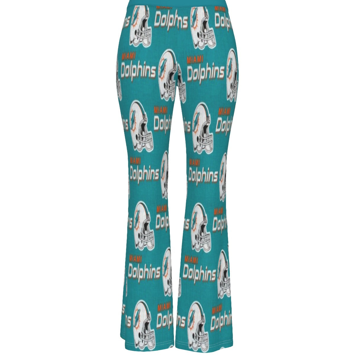 Miami Football Game Day All-Over Print Women's Skinny Flare Pants