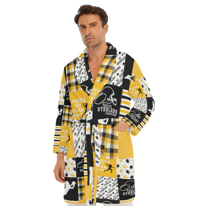 All-Over Print Men's Borg Fleece Robe