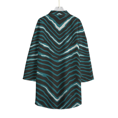 Philadelphia Football Game Day All-Over Print Women's Chiffon Shirt With Elbow Sleeve