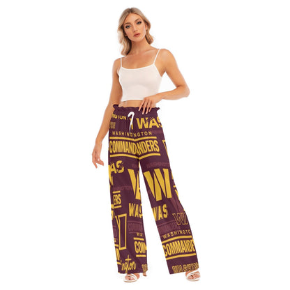 Washington Commanders Women's Waist Fungus Edge Wide-leg Pants