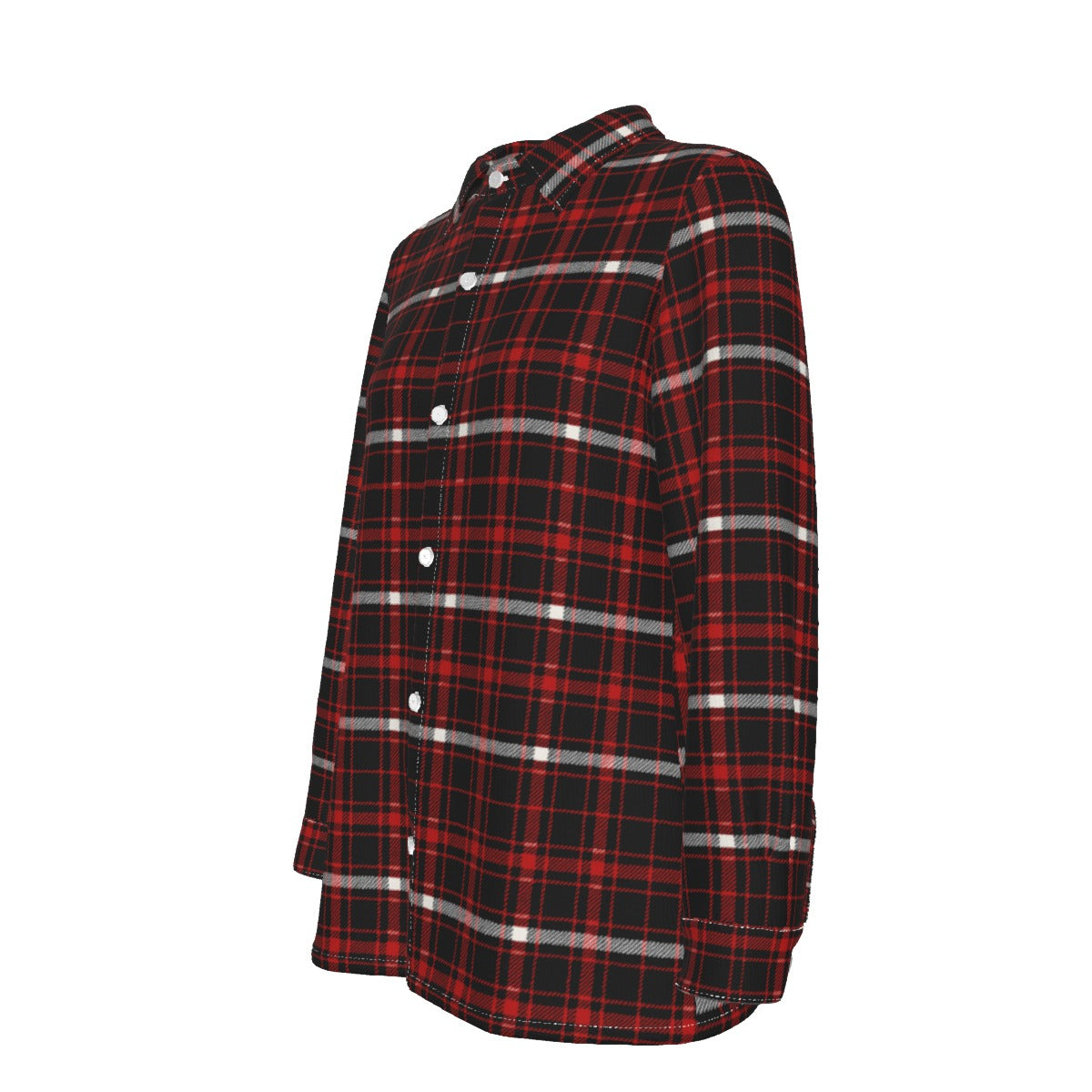 Nebraska Tartan Plaid Cornhuskers Women's Elastic-Back Shirt