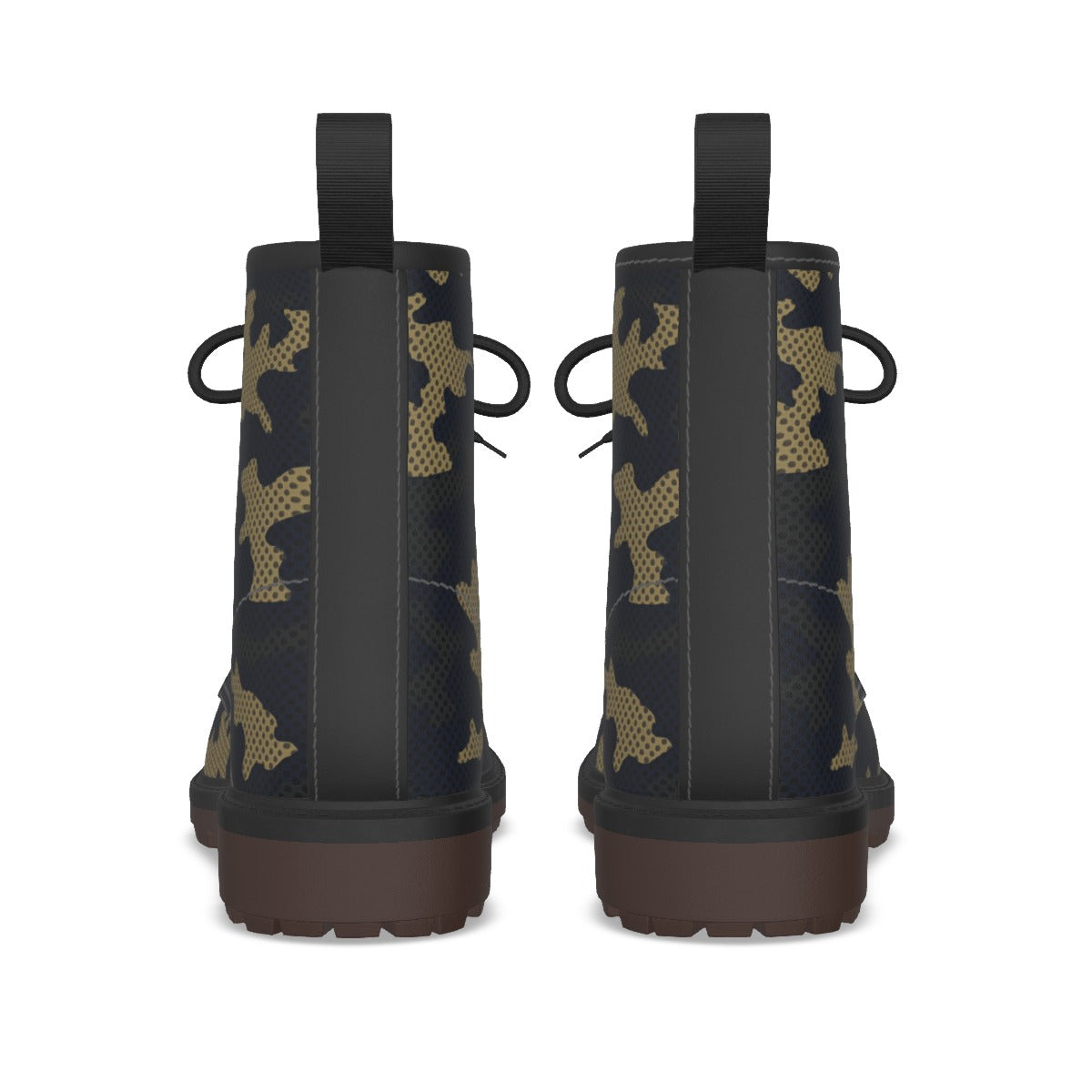 Urban Legend Georgia Yellow and Black Camo Martin Short Boots – Yellow Jackets-Inspired Streetwear f