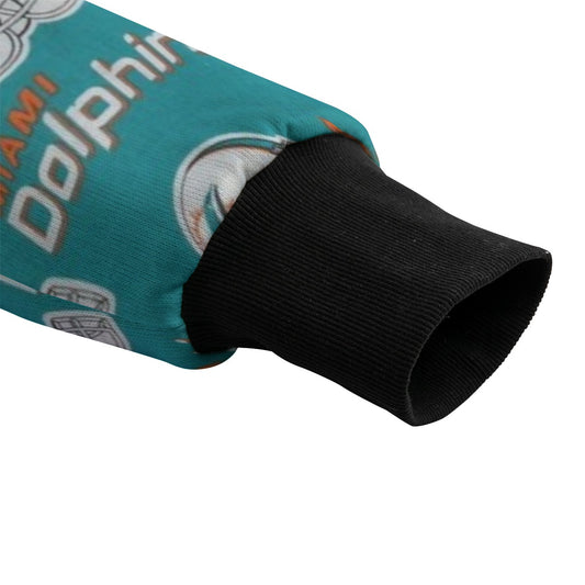 Miami Football Game Day All-Over Print Unisex Knitted Fleece Lapel Outwear