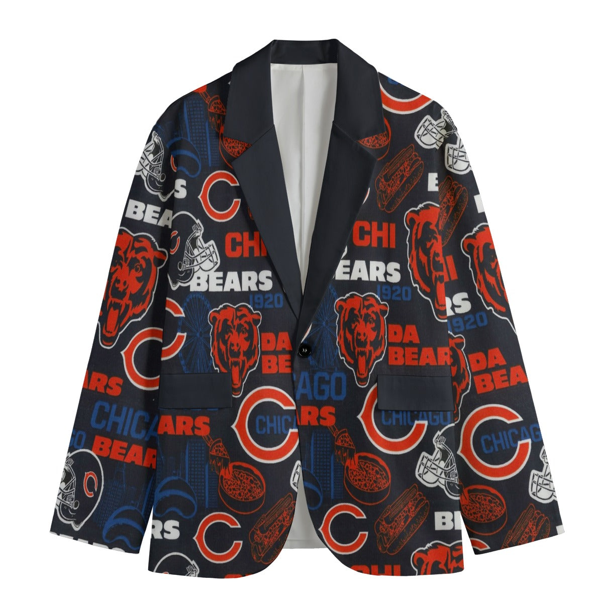 Chicago Bears suit Flat Lapel Collar Blazer