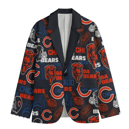 Chicago Bears suit Flat Lapel Collar Blazer