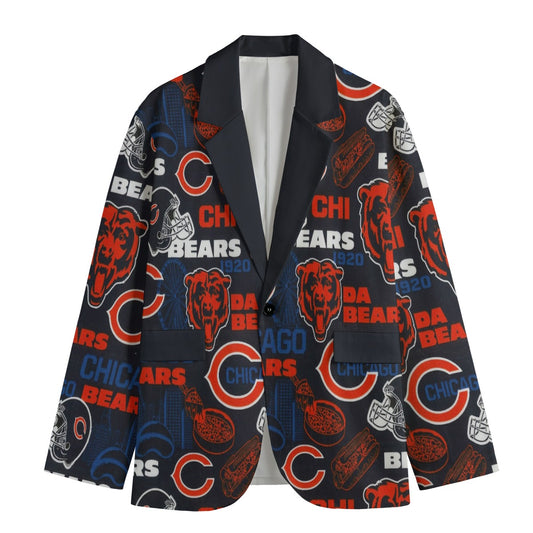 Chicago Bears suit Flat Lapel Collar Blazer