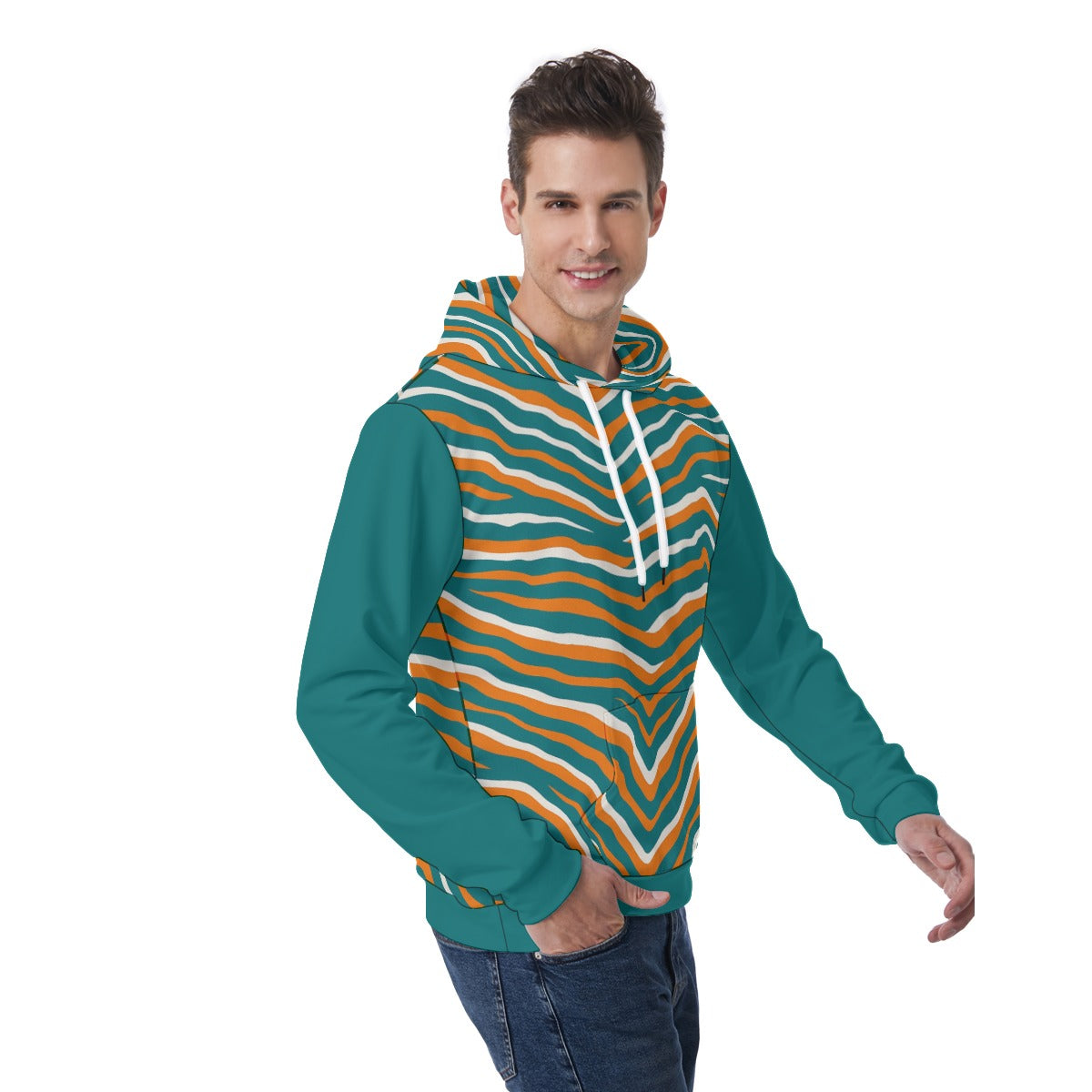 Miami Football Game Day All-Over Print Men's Hoodie With Double-side Print Hood