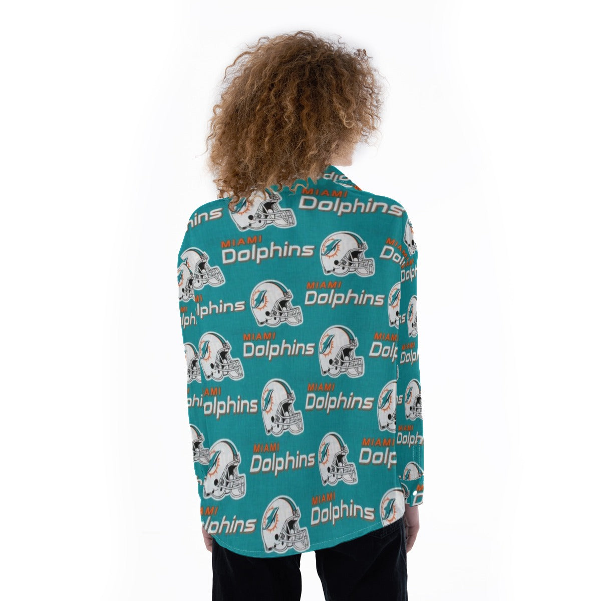 Miami Football Game Day All-Over Print Women's Satin Shirt