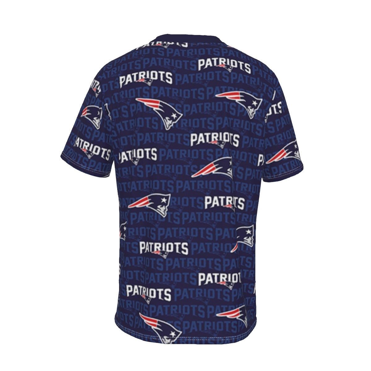 New England Football Game Day All-Over Print Men's Short Sleeve T-shirt with Neckline Tie