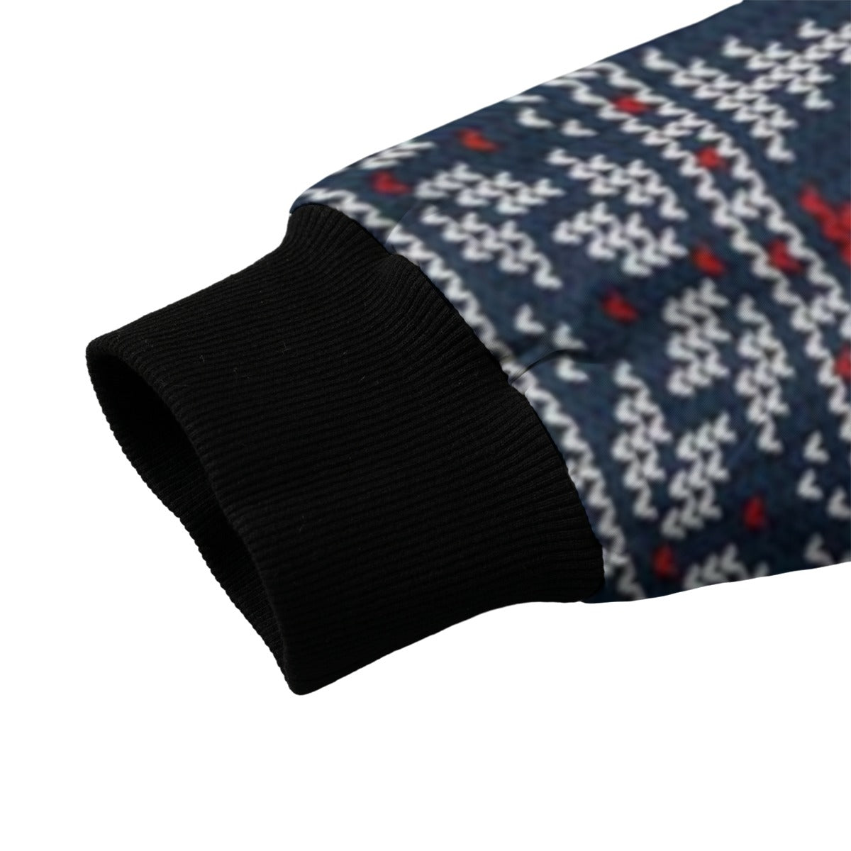 Urban Legend Snow Inspired Pattern Ugly Sweater Christmas Greeting Card Fleece Bomber Jacket