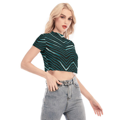 Philadelphia Football Game Day All-Over Print Women's Short Sleeves Mesh Crop Top