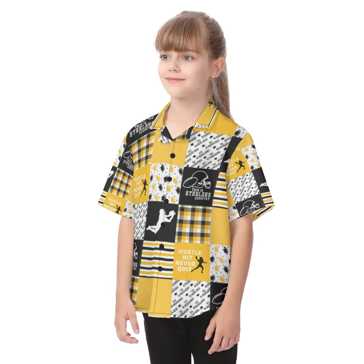 Pittsburgh Steelers All-Over Print Kid's Hawaiian Vacation Shirt