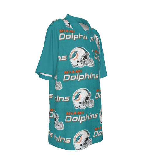 Miami Football Game Day All-Over Print Teenage Polo Collar Jersey