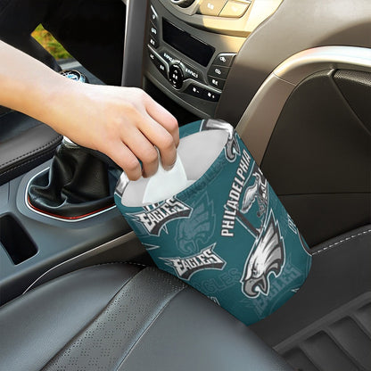 Philadelphia Football Game Day Minimalist Fabric Car Trash Can