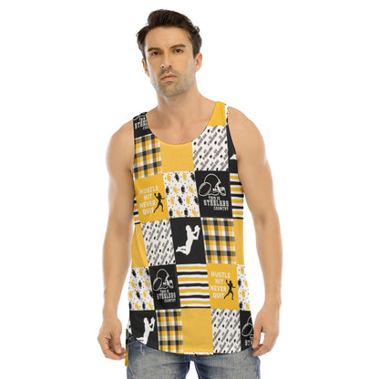 All-Over Print Men's Curved Hem Long Tank Top