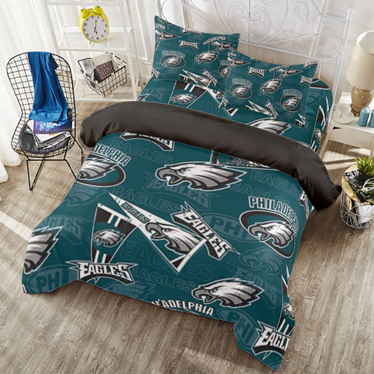 Philadelphia Football Game Day Four-piece Duvet Cover Set | Widened