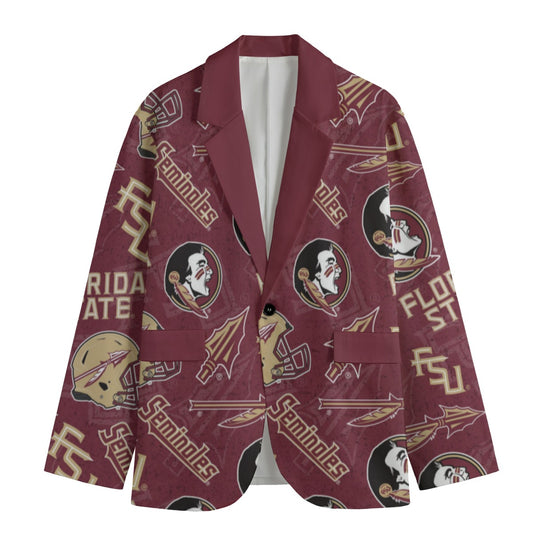 Florida - Seminoles Game Day Flat Lapel Collar Blazer