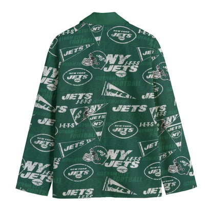 New York Jets suit Flat Lapel Collar Blazer