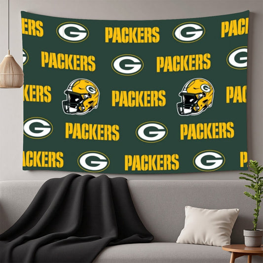 Green Bay Football Game Day Wall Decorative Tapestry-Horizontal For the USA