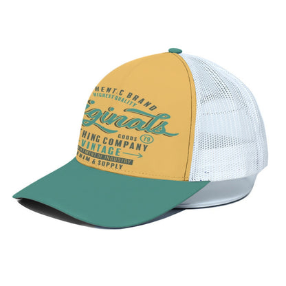 Originals Vintage Trucker Cap – Yellow and Green Retro Streetwear Hat