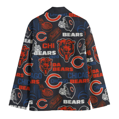 Chicago Bears suit Flat Lapel Collar Blazer