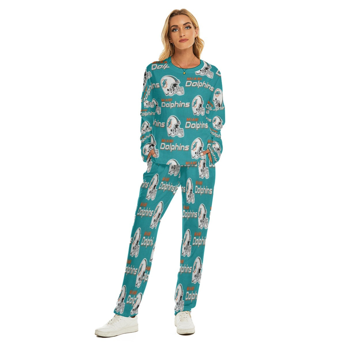 Miami Football Game Day All-Over Print Women's Pajama Suit