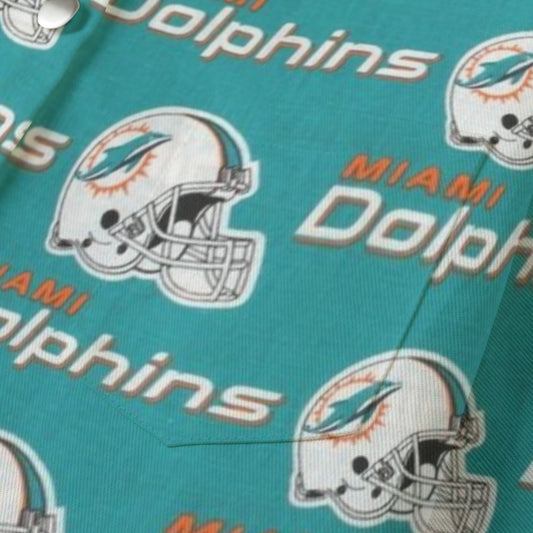 Miami Football Game Day All-Over Print Women's Cropped Jacket | 245GSM Cotton