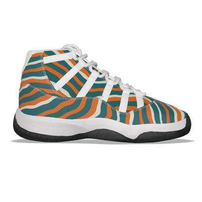 Miami Football Game Day Men's High Top Basketball Shoes