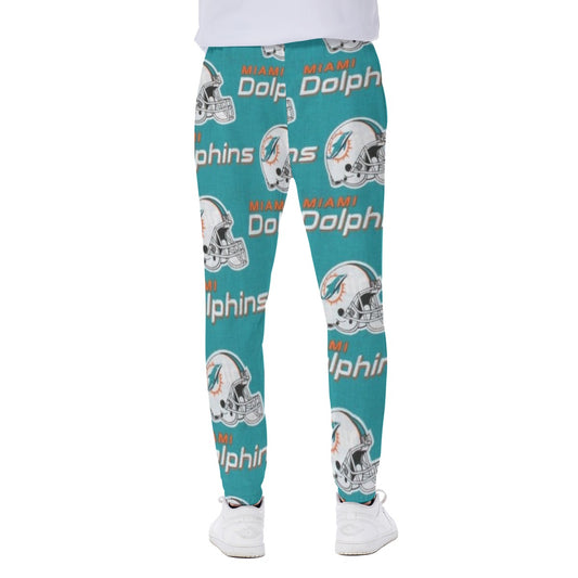 Miami Football Game Day All-Over Print Men's Closed Bottom Light Weight Jogger