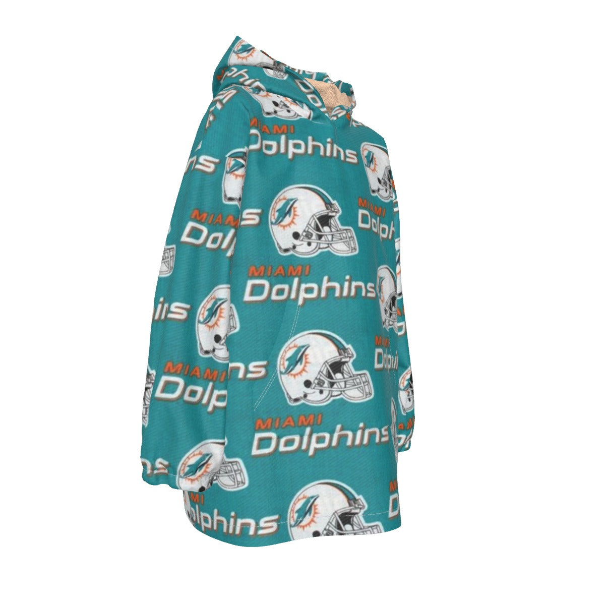 Miami Football Game Day All-Over Print Kid's Sherpa Fleece Hoodie Blanket