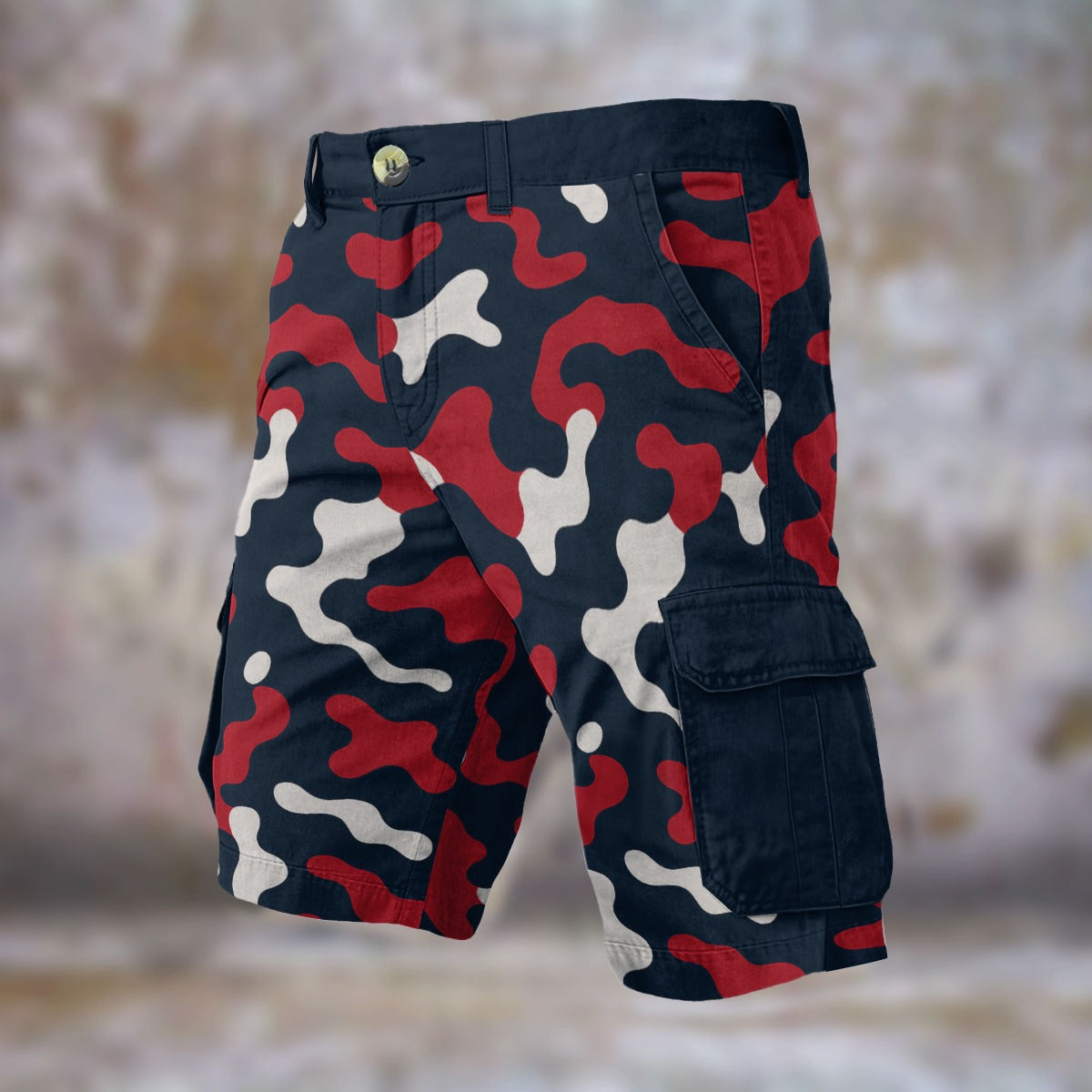 Urban Legend New England Patriots Navy Red White Camo Cargo Shorts