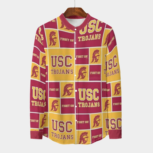 Urban Legend California Trojans Stand Collar Shirt With Long Sleeve