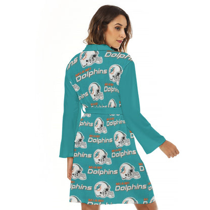 Miami Football Game Day All-Over Print Women's Robe