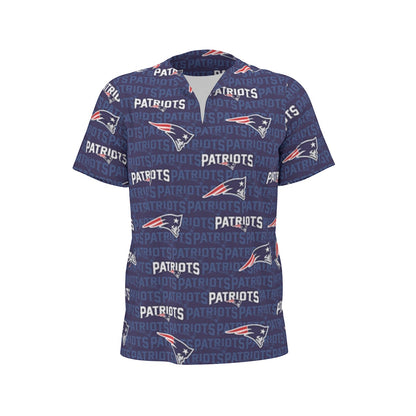 New England Football Game Day All-Over Print  Men's African Dashiki Shirt