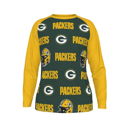 Green Bay Football Game Day All-Over Print Men's Long Sleeve T-shirt With Raglan Sleeve