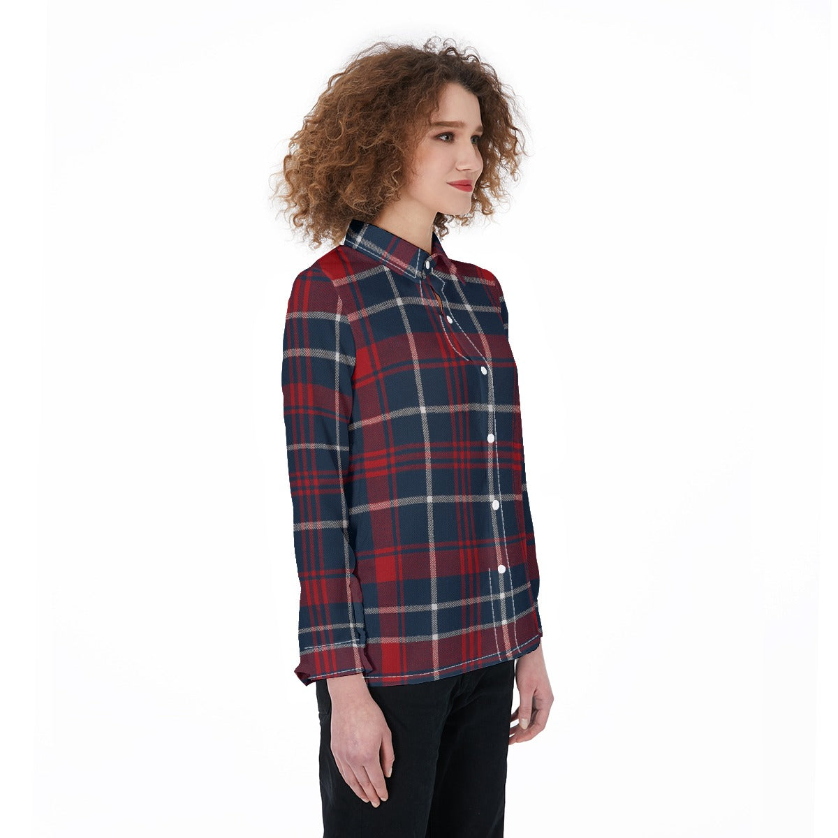 Arizona - Wildcats tartan plaid Women's Elastic-Back Shirt