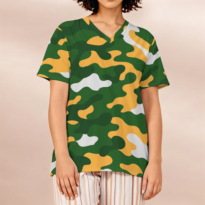 Green Bay Football Game Day All-Over Print Women's Loose V-Neck Short-Sleeve T-Shirt