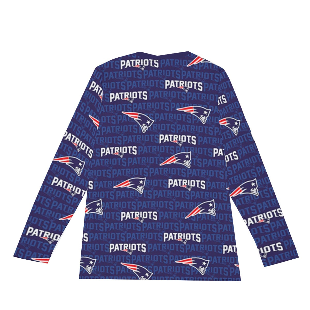 New England Football Game Day All-Over Print Long Sleeve T-Shirt | 190GSM Cotton