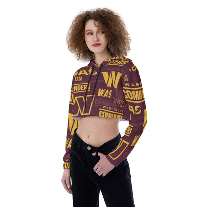 Washington Commanders Women's Crop Top Hoodie