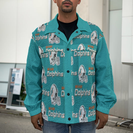 Miami Football Game Day All-Over Print Men's Casual Lapel Jacket