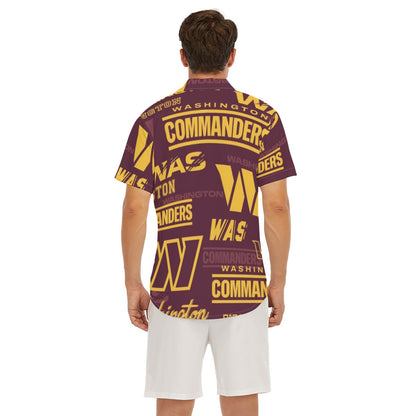 Washington Commanders Men's Deep V-neck Short Sleeve T-shirt