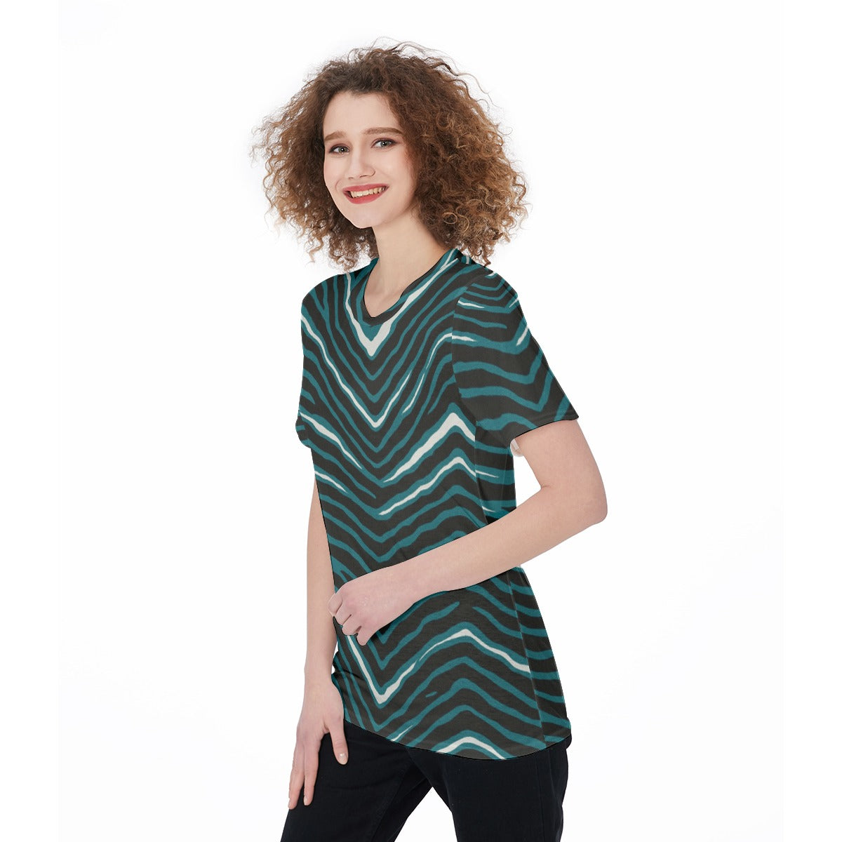 Philadelphia Football Game Day All-Over Print Women's O-Neck T-Shirt|180 GSM Jersey