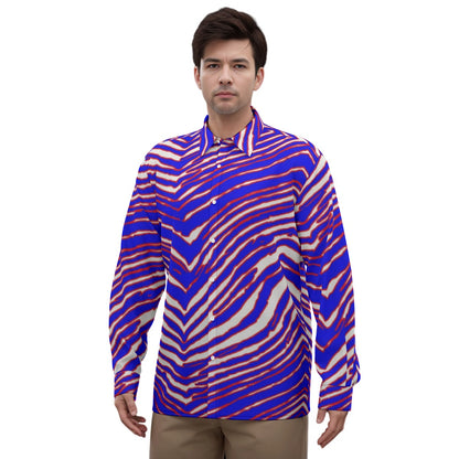 Buffalo Bills Zubaz Men's Imitation Silk Long-Sleeved Shirt