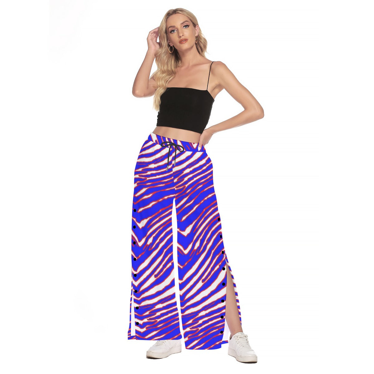 Buffalo Bills Zubaz Women's Side Slit Snap Button Trousers