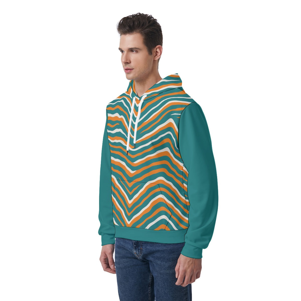 Miami Football Game Day All-Over Print Men's Hoodie With Double-side Print Hood