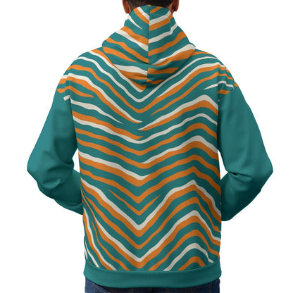 Miami Football Game Day All-Over Print Unisex Plus Fleece Pullover Hoodie