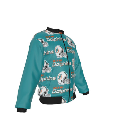 Miami Football Game Day All-Over Print Men's Bomber Jacket With Sleeve Pocket